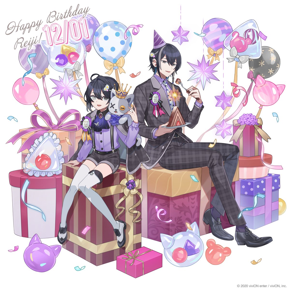 ClQST_info's tweet photo. 🎂HAPPY BIRTHDAY🎉
本日【12月1日】は朱鷺燈零士の誕生日✨
誕生日グッズにも使用されているイラストは
かにょこさん（@NKNlak）の描き下ろし✨

零士へのお祝いのコメントは
ぜひ #ハピバケスタ をつけてご投稿ください🐱🕛

#クロケスタ https://t.co/0mHhCZcpiC