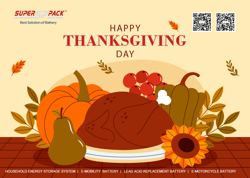 superpackenergy's tweet photo. 🍂✨🎉 Happy Thanksgiving! Wishing you a warm and joyful day!🍂✨🎉 #Superpack #Lithium #LifePO4 #Battery https://t.co/SdDsk3Gv11