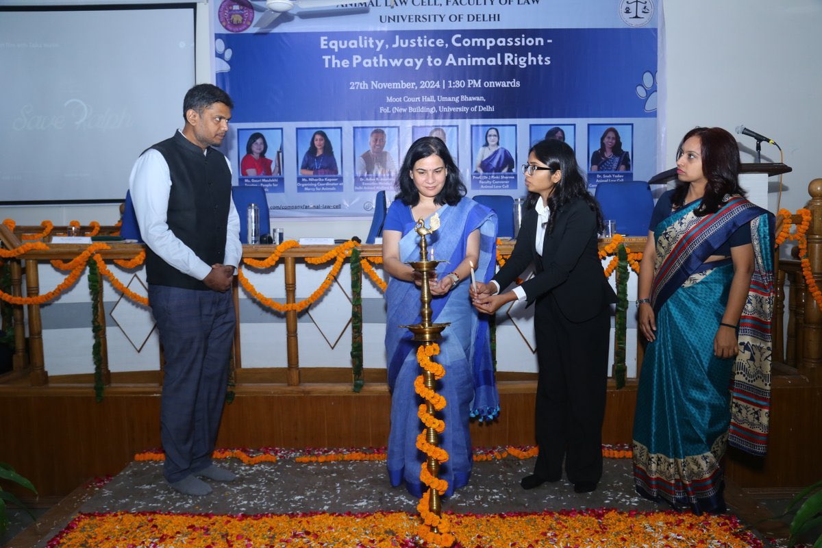 Gauri Maulekhi (@gauri_maulekhi) on Twitter photo Honored to speak at a seminar hosted by the Animal Law Cell of <a href="/Delhiuniversit/">Delhi University</a> .
Heartfelt gratitude to Prof. Anju Vali Tikoo, Dean, Faculty of Law, and her exceptional team for championing vital conversations that inspire and empower the next generation.
Deeply impressed by Honored to speak at a seminar hosted by the Animal Law Cell of <a href="/Delhiuniversit/">Delhi University</a> .
Heartfelt gratitude to Prof. Anju Vali Tikoo, Dean, Faculty of Law, and her exceptional team for championing vital conversations that inspire and empower the next generation.
Deeply impressed by