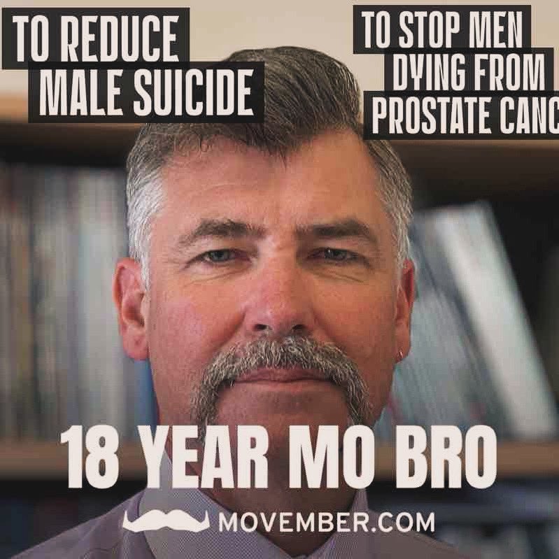 Last few days of #movember 
Please donate (au.movember.com/mospace/426432). If I reach my goal of $1,000 I’ll shave 1/2 my mo on 1 December and spend the day like that (I’ll also post pics here too) #MensHealth #mentalhealth #prostatecancer