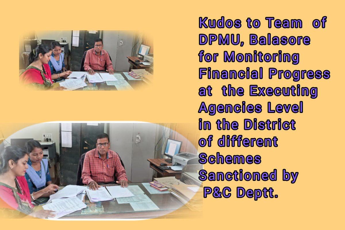 SMEs_DPMU's tweet photo. Participation of SME, Balasore in the process of Monitoring of Executing Agencies on Project implementation and UC Submission on different Schemes like MPLADs/MLALAD/CMSA/CGF/DMF. https://t.co/ehWMFP2sh0