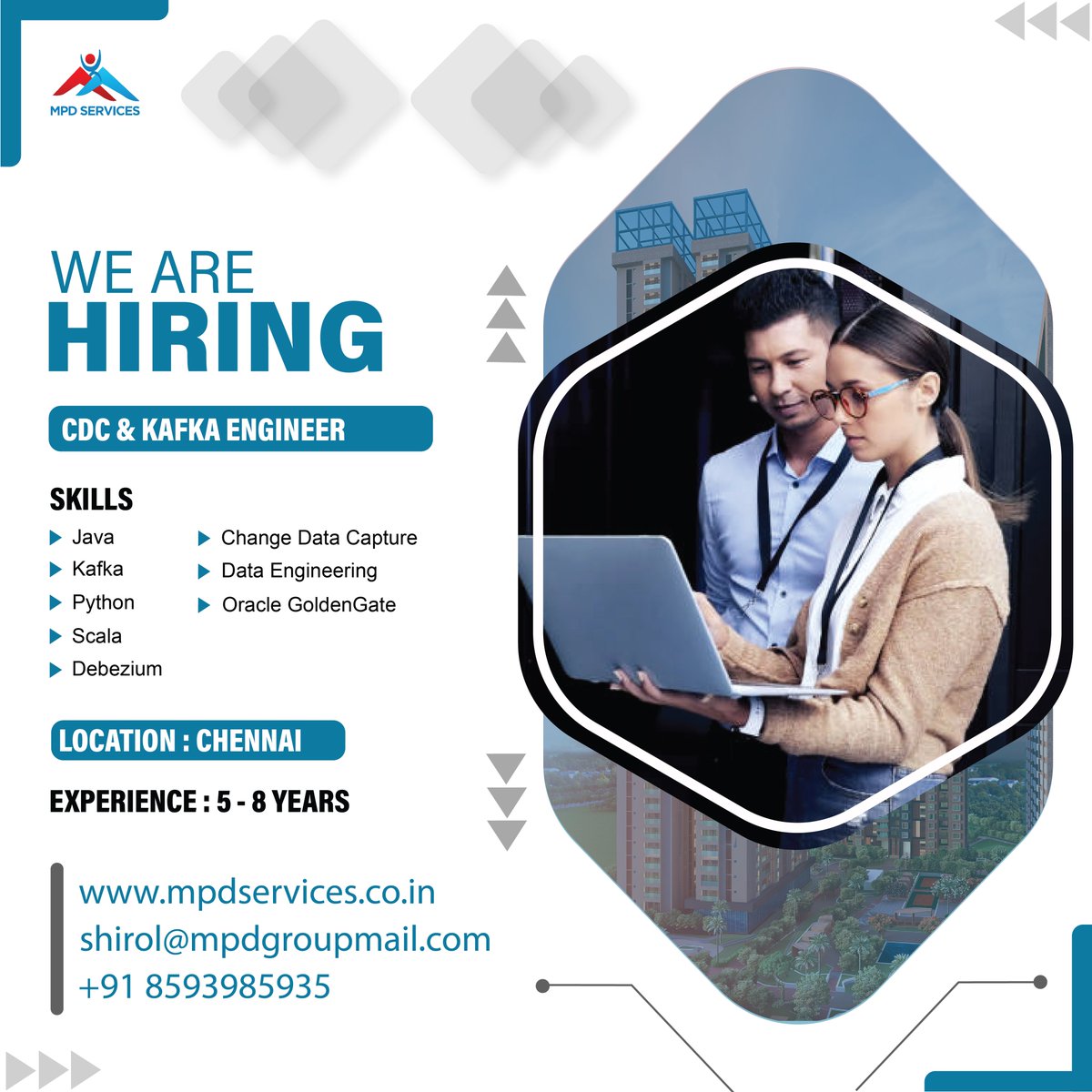 MPDSERVICES's tweet image. We Are Hiring! 

Job Title: CDC and Kafka Engineer
Location: Chennai G.P.O., Tamil Nadu
Primary Skills: Java, Kafka, Python, Scala, Data Engineering, Change Data Capture, Debezium, Oracle GoldenGate

📩 How to Apply:  mpdservices.co.in

#Hiring #KafkaEngineer #Jobs
