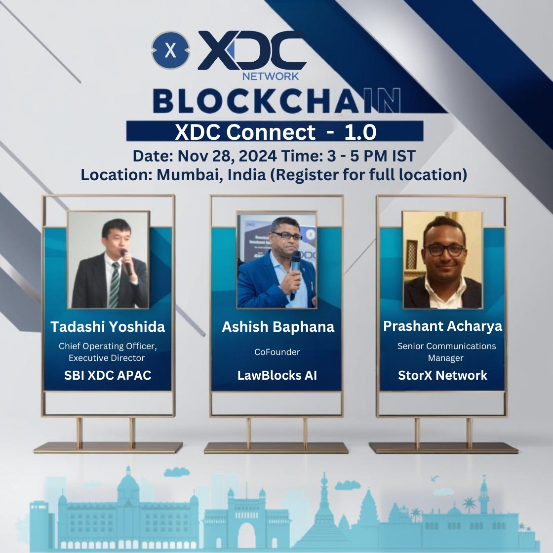XDC_Labs's tweet photo. Weโre thrilled to welcome everyone to XDC Connect - Edition I, happening TODAY in Mumbai, India at 3 P.M. IST! ๐ฎ๐ณ
Join us for an exclusive meetup with VCs, blockchain enthusiasts, and developers to network, exchange ideas, and explore groundbreaking solutions.
#XDCConnect #XDC https://t.co/bE8MLp87X2