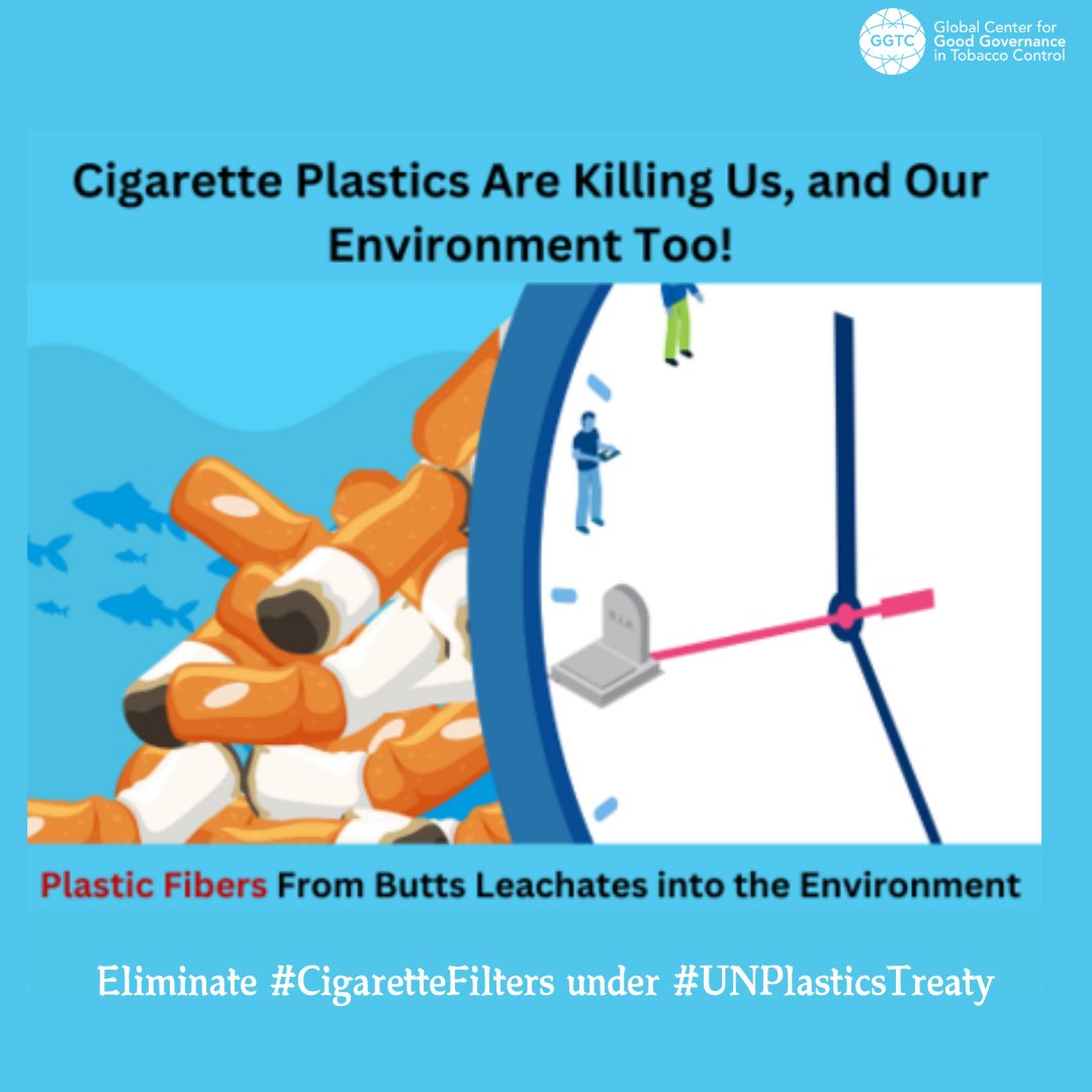 TheGGTC's tweet photo. Cigarette butts = #1 littered item! 4.5 trillion butts pollute our world yearly, taking 10+ years to degrade. Filters harm health, ecosystems, and economies. It's time to ban filters and hold polluters accountable. 🌍🚭 #StopTobaccoPollution #BanFilters #INC5
@AshOrg @exposetobacco @Le_Cnct @PartnershipFree @StopCorpAbuse @AfricaNoTobacco @CLAS_Saludable @ciel_tweets