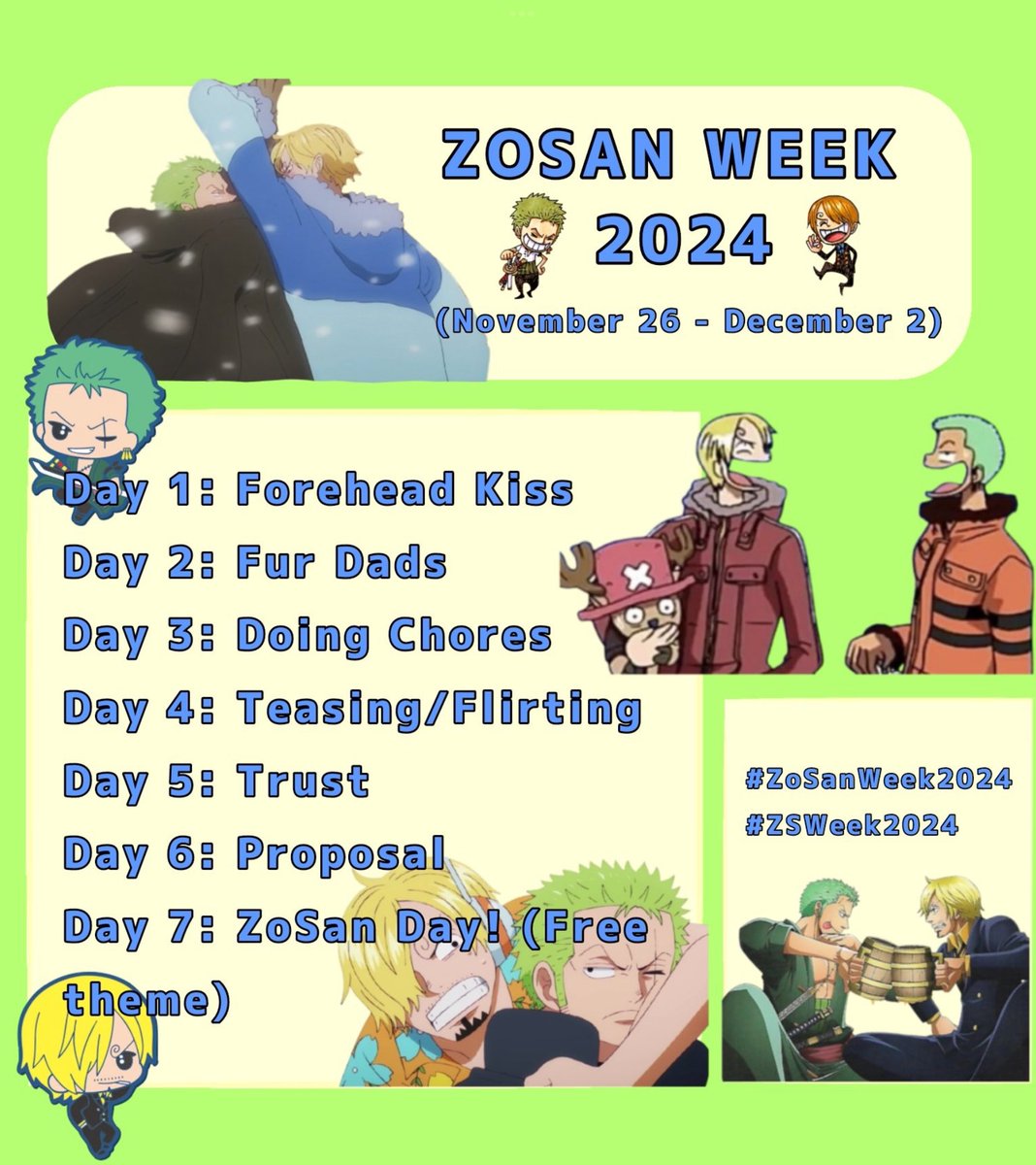 and BOOM made these two drawings for #ZoSanWeek2024 also :3 #zosan #onepiece