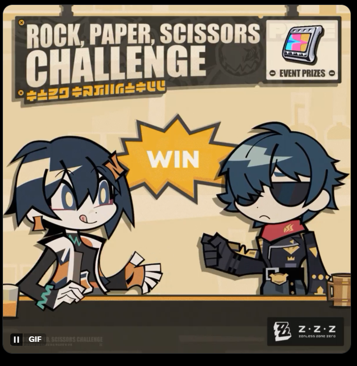 Arcade_Fx2004's tweet photo. @ZZZ_EN yay #zzzero #RockPaperScissorsChallenge
UID: 1301776563 https://t.co/abVgxKXTya