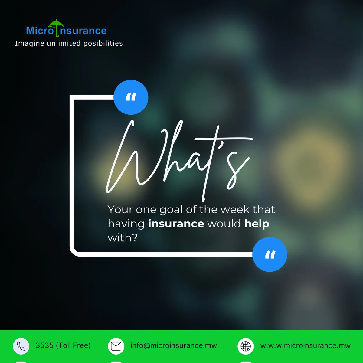 What's your one goal of the week that having insurance would help with? Let us know in the comments👏🏽