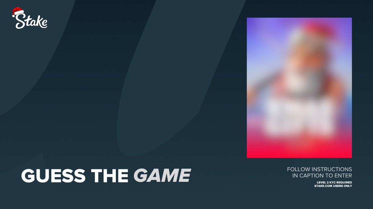 's tweet image. Guess the Game 🎰

Can you correctly guess which blurred game tile is featured below? 👀

Comment your answer below alongside your username and we’ll randomly select 10 correct answers to win $100 of Stake Credit each 🤑