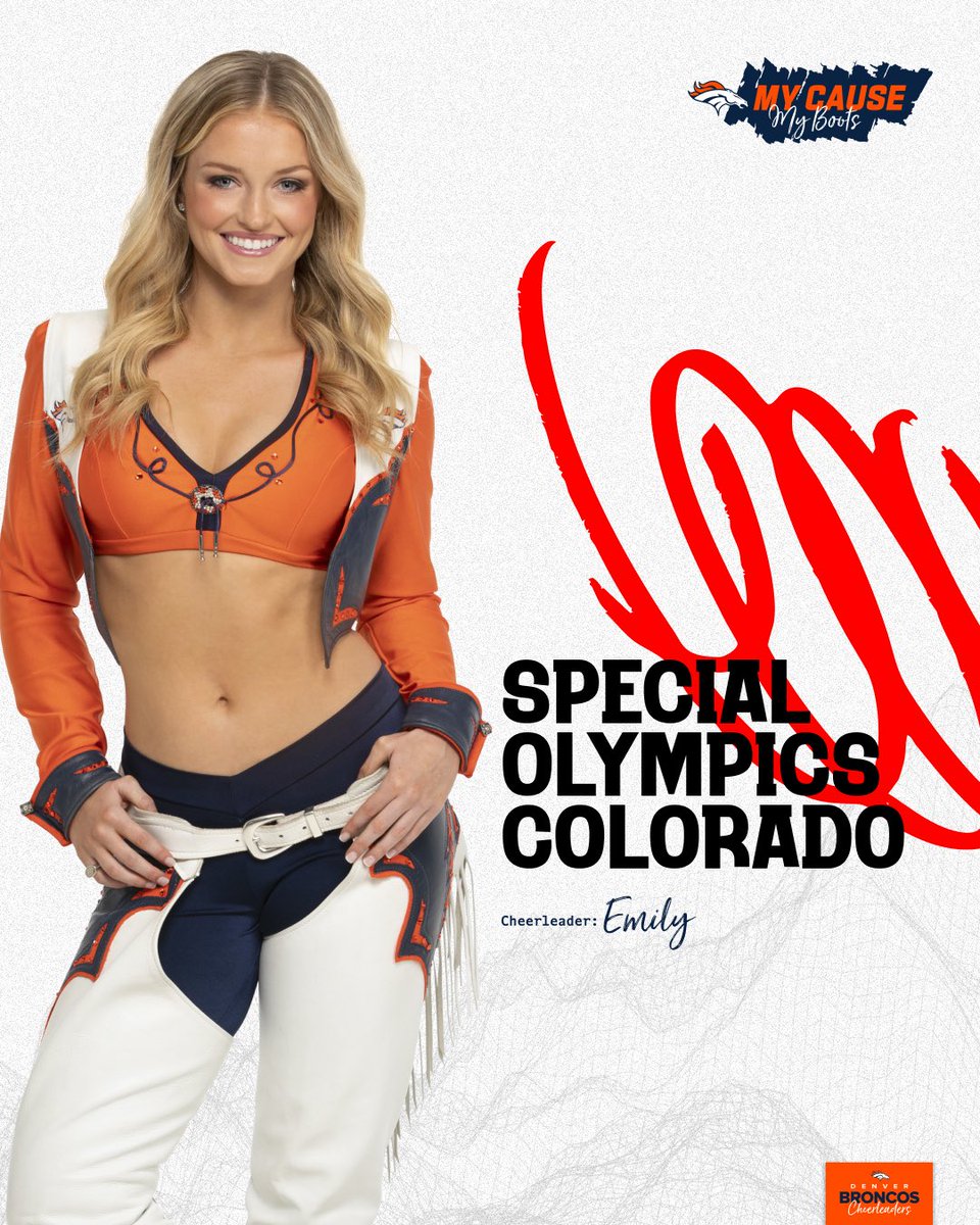 DBC_Emily's tweet photo. Proud to honor @specialolympicsco for #mycausemyboots !✨

@specialolympicsco works to provide sports opportunities for adults and children with intellectual disabilities.🏈

To learn more or to get involved, visit @specialolympicsco ! 🧡 https://t.co/JkgXEXlJ85