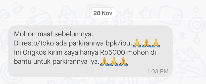 ojol tuh kalo ngomong gini beneran ga sih?? baru diterima pesanannya dia udah bilang begini soalnya