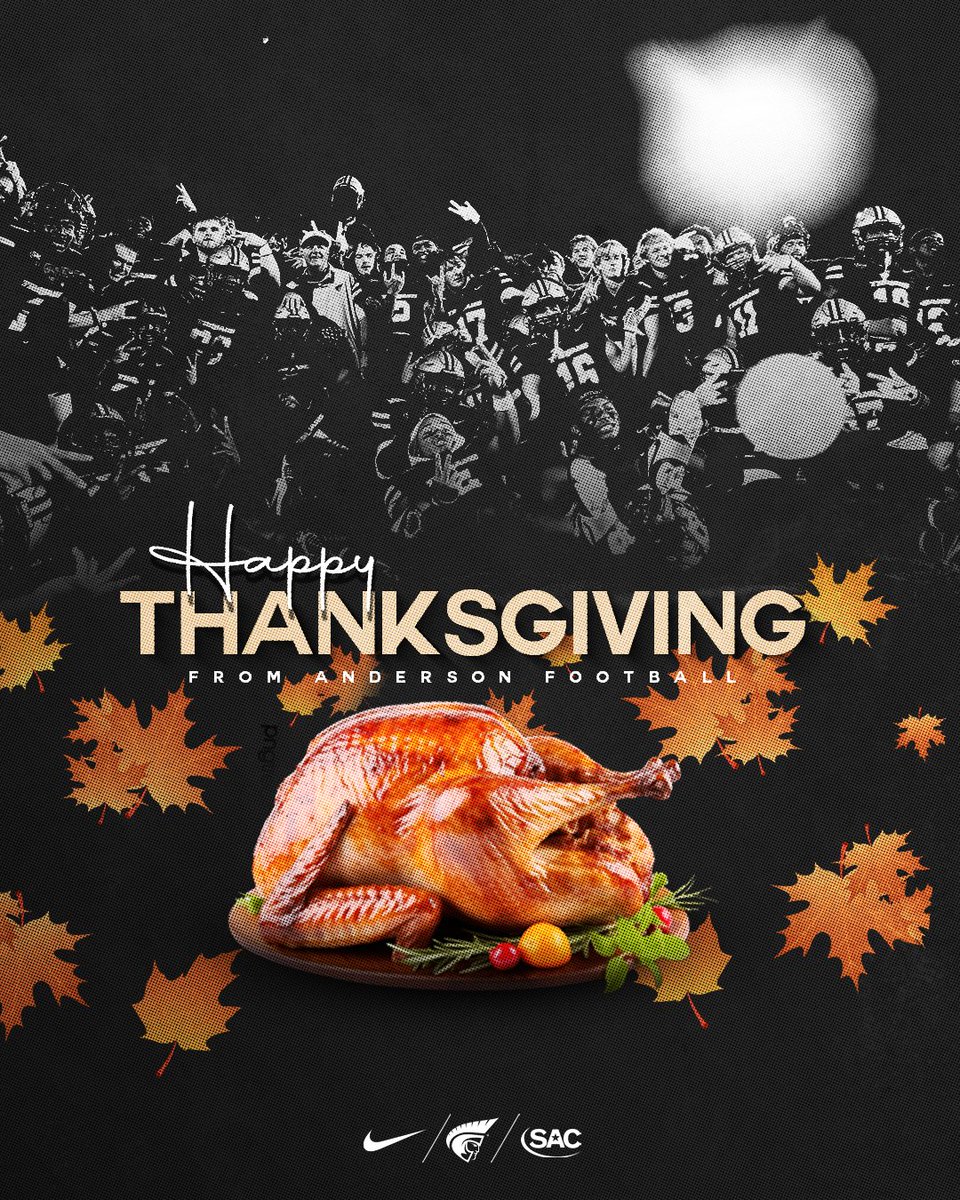 Happy Thanksgiving from Anderson Football!

#AUthentic | #TeamOne