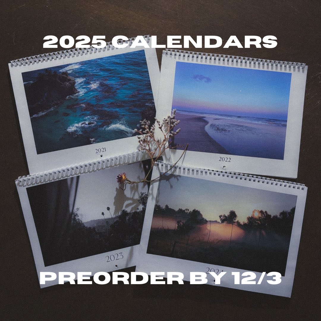 breaking my baseball offseason twitter strike real quick to let you know that  2025 calendars are available for preorder now, and until dec 3rd! this year’s theme will be Bicoastal - a little homage to my homes :) preorder link is in my bio