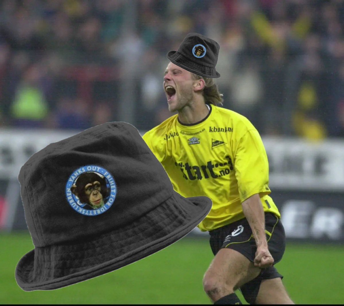 Frihet for Idrettsklubben! 

En bøttehatt som et banner for opprør, klassekamp og seier!

Skal bøttehatten settes i produksjon, eller er folket ikke klare for frihet?

Meld interesse i DM 🐒