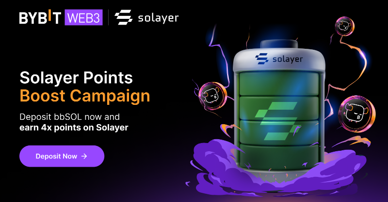 Bybit_Official's tweet photo. Have $bbSOL? Learn How to Use it on @solayer_labs to Maximise Your Returns!

Earn 4X Points by:
✅ Depositing bbSOL into Solayer!

Learn How To Get Started ➡️ Click Deposit Now!

#BybitWeb3 #bbSOL #Solayer