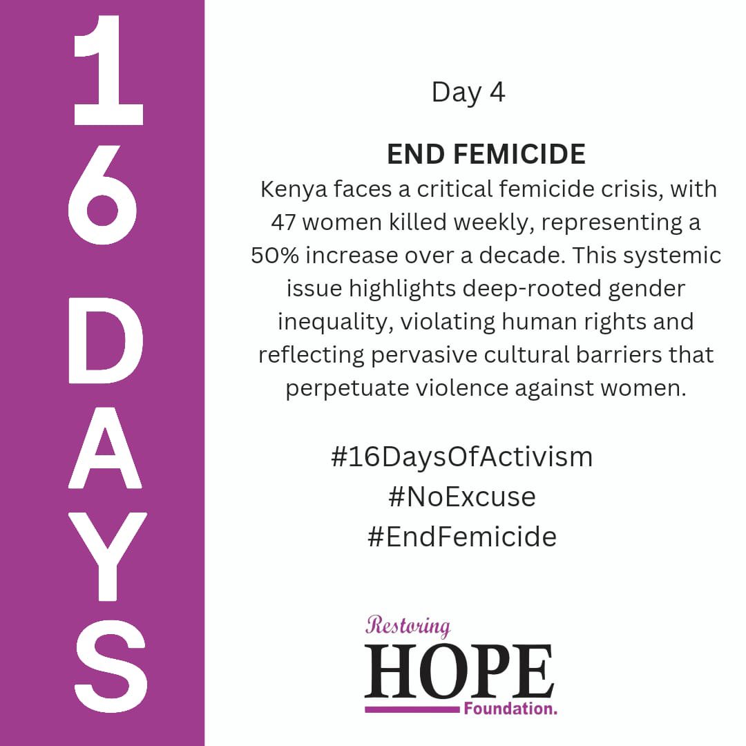 RestoringHopeF2's tweet photo. #UNiTEtoEndViolenceAgainstWomen
#16DaysOfActivism2024 https://t.co/c4rexx9nZa