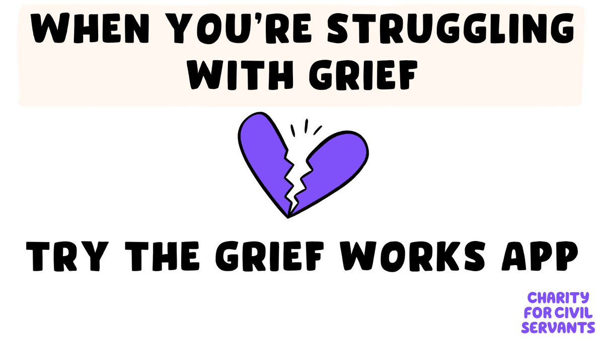 The emotional and physical effects of grief can be overwhelming. We’re there to help whenever you need it. Get 24/7 support with the Grief Works app provided for free from the Charity for Civil Servants. Download the app now bit.ly/3Vire8w