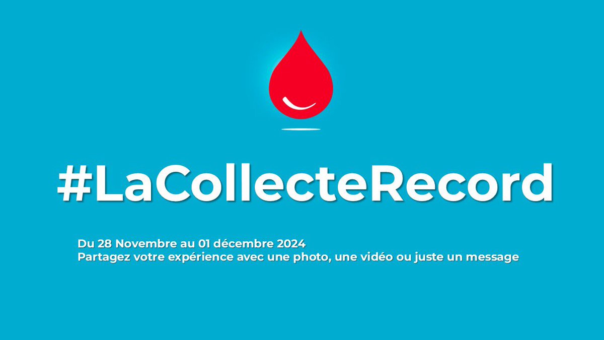 C’EST LE JOUR J 🩸

La collecte record démarre aujourd’hui et jusqu’à dimanche !

N’hésitez pas à partager votre expérience de donneur avec une photo, une vidéo ou juste un petit message ‼️

Ça va être génial j’ai trop hâte 🫣🥹