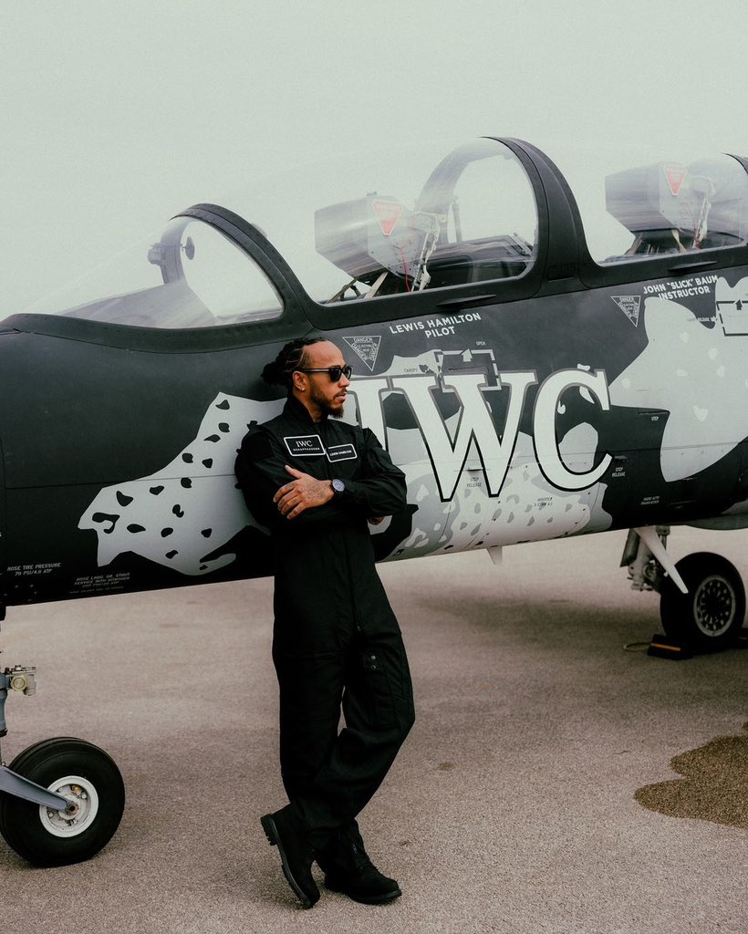 angelacullenfan's tweet photo. lewishamilton Airplane mode, don't text ~ @iwcwatches

 #Advertisement
#TheReference #PerformanceChronograph https://t.co/dC4caKTRwp