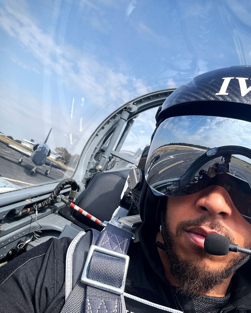 angelacullenfan's tweet photo. lewishamilton Airplane mode, don't text ~ @iwcwatches

 #Advertisement
#TheReference #PerformanceChronograph https://t.co/dC4caKTRwp