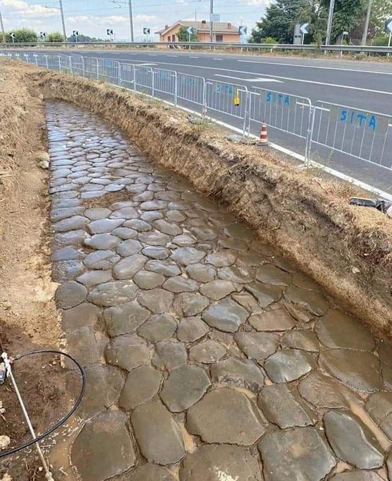 Dr. M.F. Khan (@dr_thehistories) on Twitter photo A perfectly preserved portion of the Roman road Via Flaminia has been excavated outside the city of Rome, Italy.
The road was built by Gaius Flaminius in 220 BC and connected Rome to Ariminuma (Rimini) on the coast of the Adriatic Sea.
#drthehistories A perfectly preserved portion of the Roman road Via Flaminia has been excavated outside the city of Rome, Italy.
The road was built by Gaius Flaminius in 220 BC and connected Rome to Ariminuma (Rimini) on the coast of the Adriatic Sea.
#drthehistories