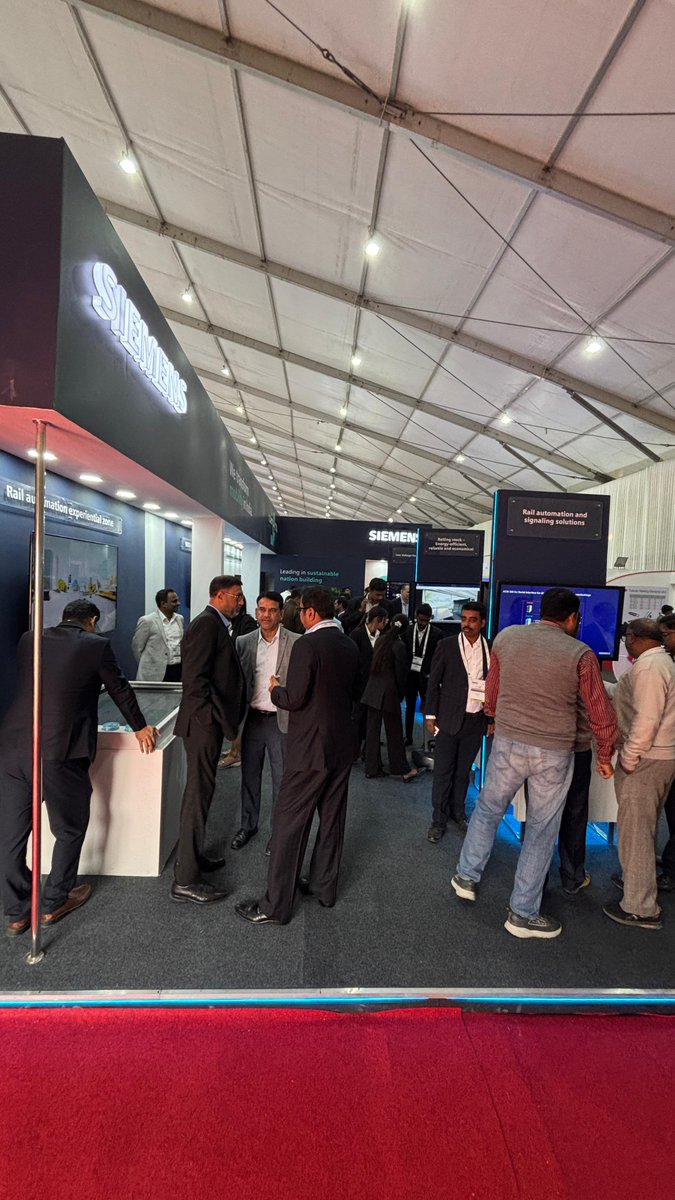 SiemensIndia's tweet photo. We're here at #InnoRail 2024!
Come visit us at RDSO grounds, Lucknow to explore our innovative rail technologies from November 28-30.
👉 https://t.co/FlpXnhsPHm
#InnoRail2024 #TransformTheEveryday #TransformMobility https://t.co/NlwdMLwvsp