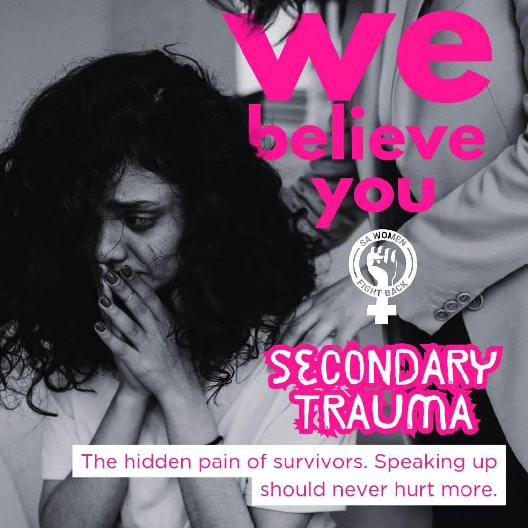 When survivors speak out, the process of reporting can often lead to secondary trauma—a re-experiencing of the pain, fear, and stress they endured. Secondary trauma is worsened by stigma, doubt, and the challenges of navigating the justice system. We’re here to raise awareness!