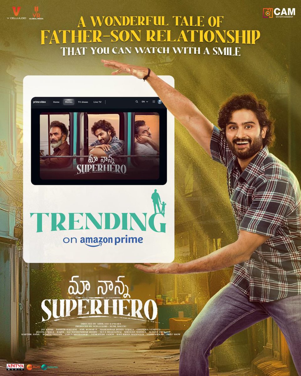 Sudheer Babu's #MaaNannaSuperhero is now trending on Amazon Prime!