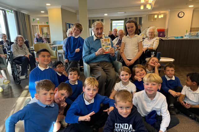 Our friendship with Cairdean House was featured in the Edinburgh Evening News showcasing our intergenerational reading sessions. 
Resident Rodger Beattie, aged 92, read poems written by his late wife, Mary Beattie, including ‘Care’, ‘Dogs’ 💗💙<a href="/careuk/">Care UK</a>