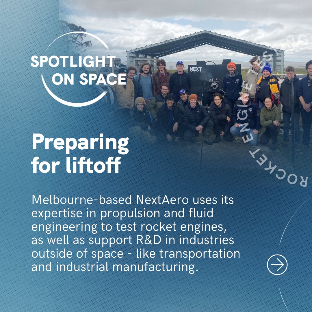 AusSpaceAgency's tweet image. Does making a business out of rocket engine testing sound like fun? Well, that’s what Melbourne-based NextAero has done – and it’s serving customers around the world. Check out our latest Space Spotlight 🚀 space.gov.au/news-and-media…