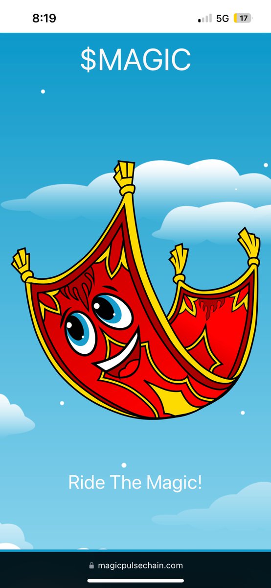 Moon prepare for a magical landing Magic Carpet Ride is taking flight again. 🪄✨✨✨

Contract completely safe and immutable🔐🪄✨✨

Great narrative for the pulsechain bullrun🪄✨

Over one year old with a die hard community 💫t.me/magicmemecoin
x.com/magicmemecoin