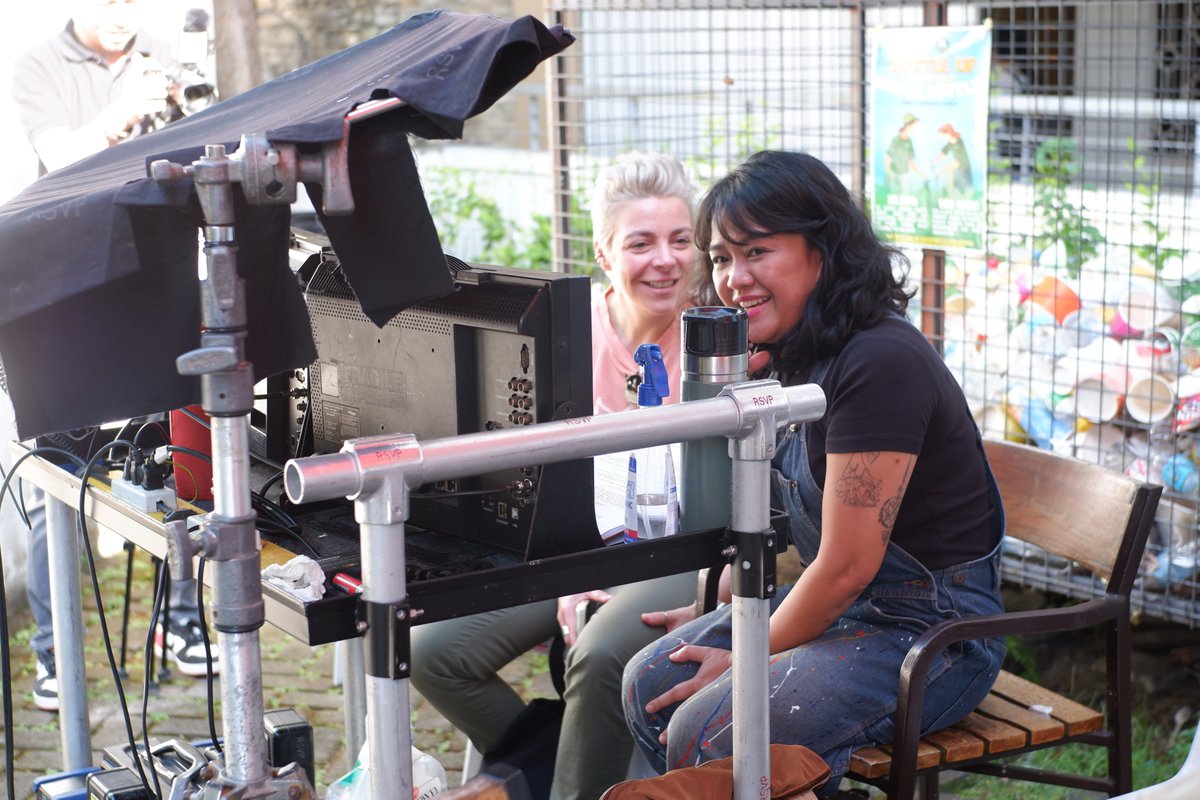 FrenchEmbassyPH's tweet photo. 👏 Women supporting women! 👏

🎥 On the week of the 27th French Film Festival #Feminist, French director Noémie Lefort visited Filipina director Sigrid Bernardo and actress Therese Malvar on set of a short film

#MakeItIconic #16days #OrangeTheWorld #VAWfreePH #VowToEndVAW https://t.co/vTPk1SYEEF