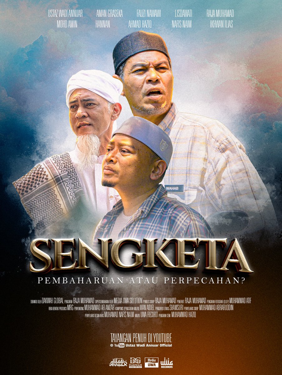 SENGKETA

Akan ditayangkan pada 30 November 2024 di saluran YT Ustaz Wadi Annuar.

Filem pendek ini mengisahkan Ustaz Hamdi yang baru kembali ke kampung halaman selepas sekian lama merantau. Sekembalinya, beliau mendapati banyak amalan harian penduduk kampung telah berubah akibat