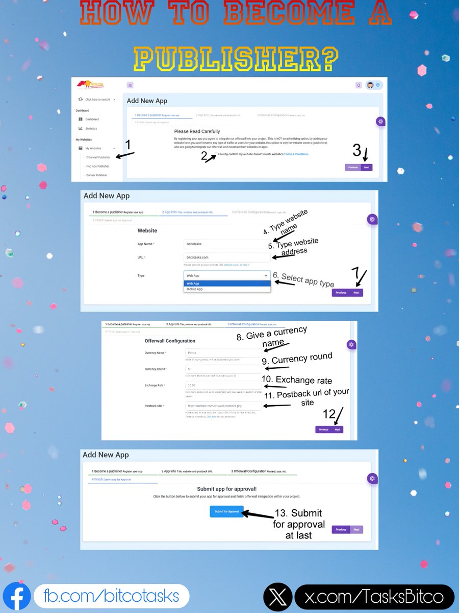 TasksBitco's tweet photo. Want to become a publisher? 🤩
Step by Step 👇🏻 https://t.co/88Czd17MQ1
#bitcotasks https://t.co/1zhxwbTvDC