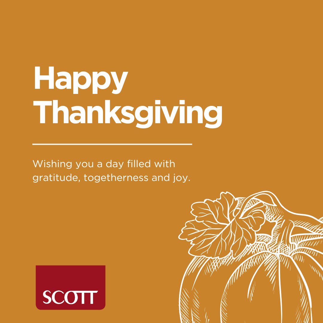 scottins's tweet photo. We hope everyone has a happy Thanksgiving spent with friends and loved ones! Please note that our offices will be closed Thursday, November 28 and Friday, November 29. https://t.co/sMzgHGoqk2