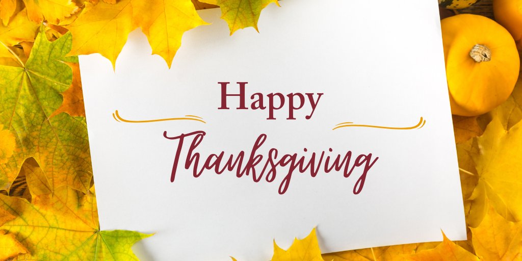 Happy Thanksgiving! We wish all those observing a joyful and restorative holiday.