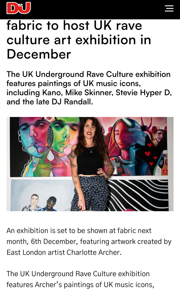 Next Friday 6th December <a href="/fabriclondon/">fabric</a> Artist Charlotte Archer celebrates club culture in art and music exhibition.

djmag.com/news/fabric-ho…