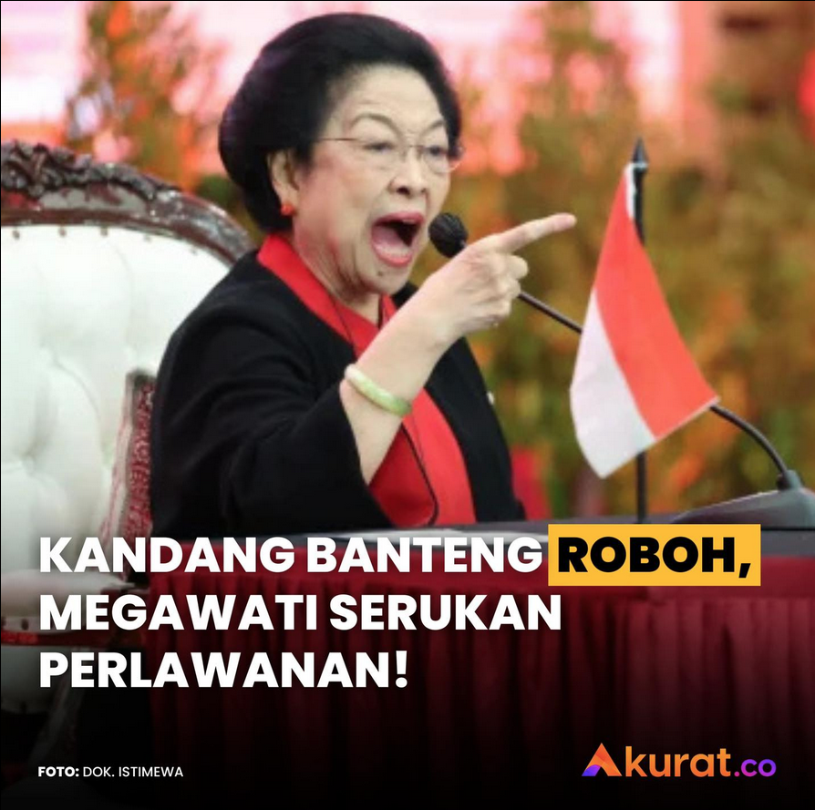 akuratco's tweet image. Kandang Banteng Roboh, Megawati Serukan Perlawanan #Pilkada2024 

Basis terkuat PDIP, yang dikenal sebagai &quot;kandang banteng,&quot; mengalami  kekalahan mengejutkan dalam #quickcount Pilkada Jateng 2024.

Pasangan calon nomor urut 1, Andika Perkasa-Hendrar Prihadi, tertinggal dari…