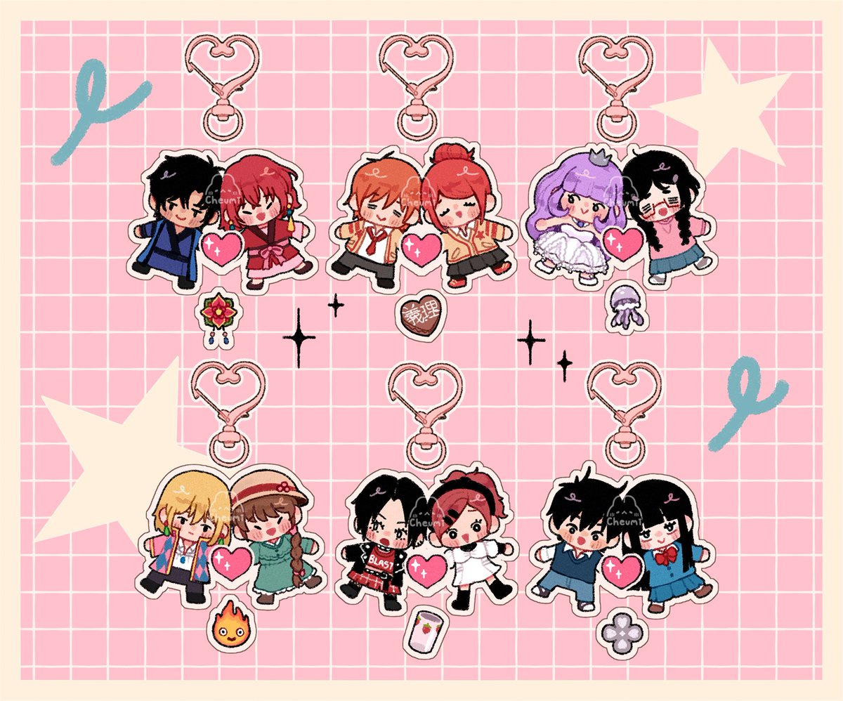 _Cheumi's tweet photo. Which couple is your fav out of these 6? 🩷💌✨️
Will be debuting these keychains in my next event at Dec 14!

#art #artist #shoujo https://t.co/LYuaSC9iSZ