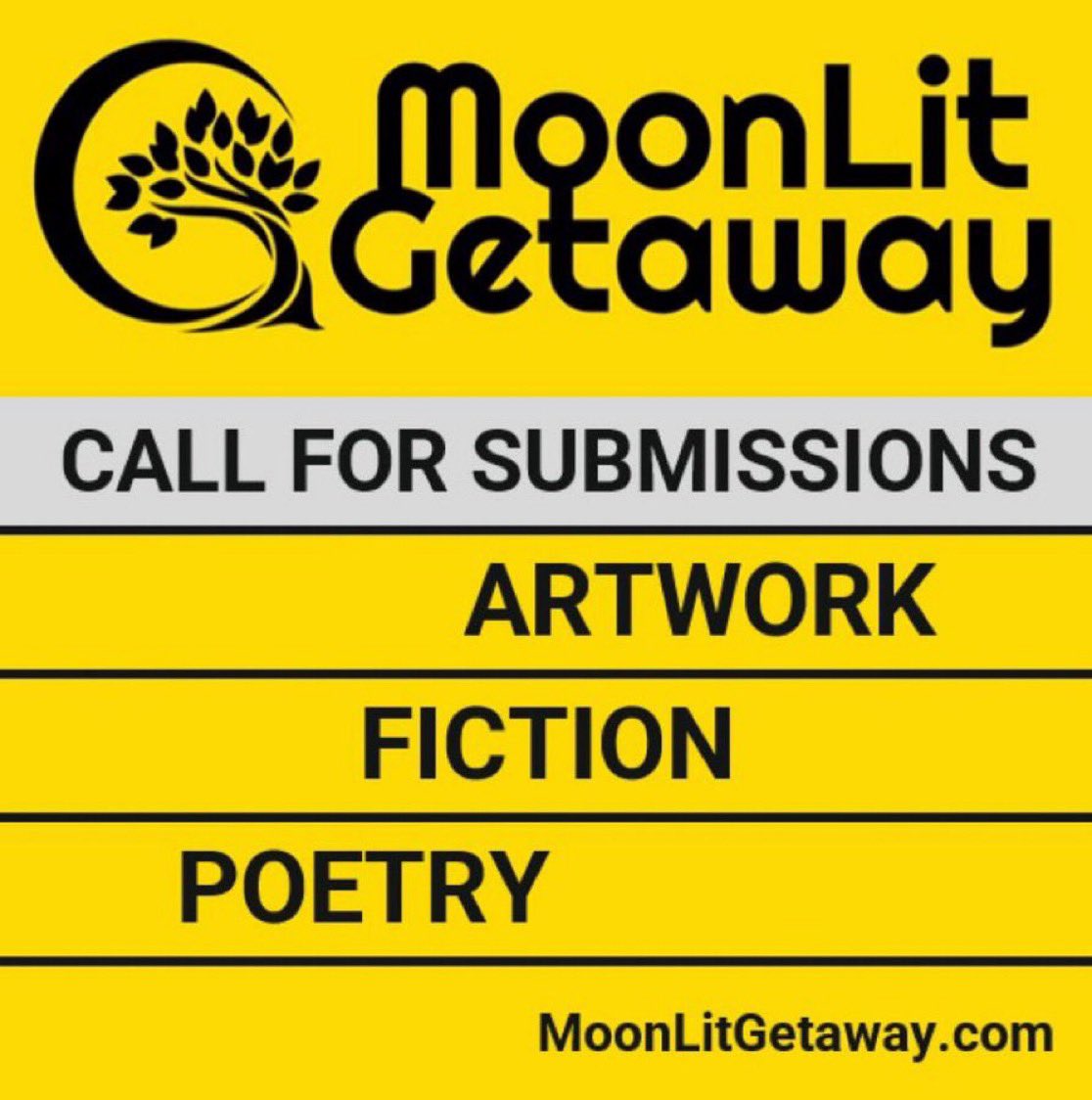 MoonLit Getaway is a realm of refuge, apart from the worries of everyday life. Our content enraptures readers with excitement, wonder, and intrigue. We accept art, fiction, and poetry  submissions of all genres and forms. #WritingCommunity #WritersLift #PoetryCommunity #Artwork