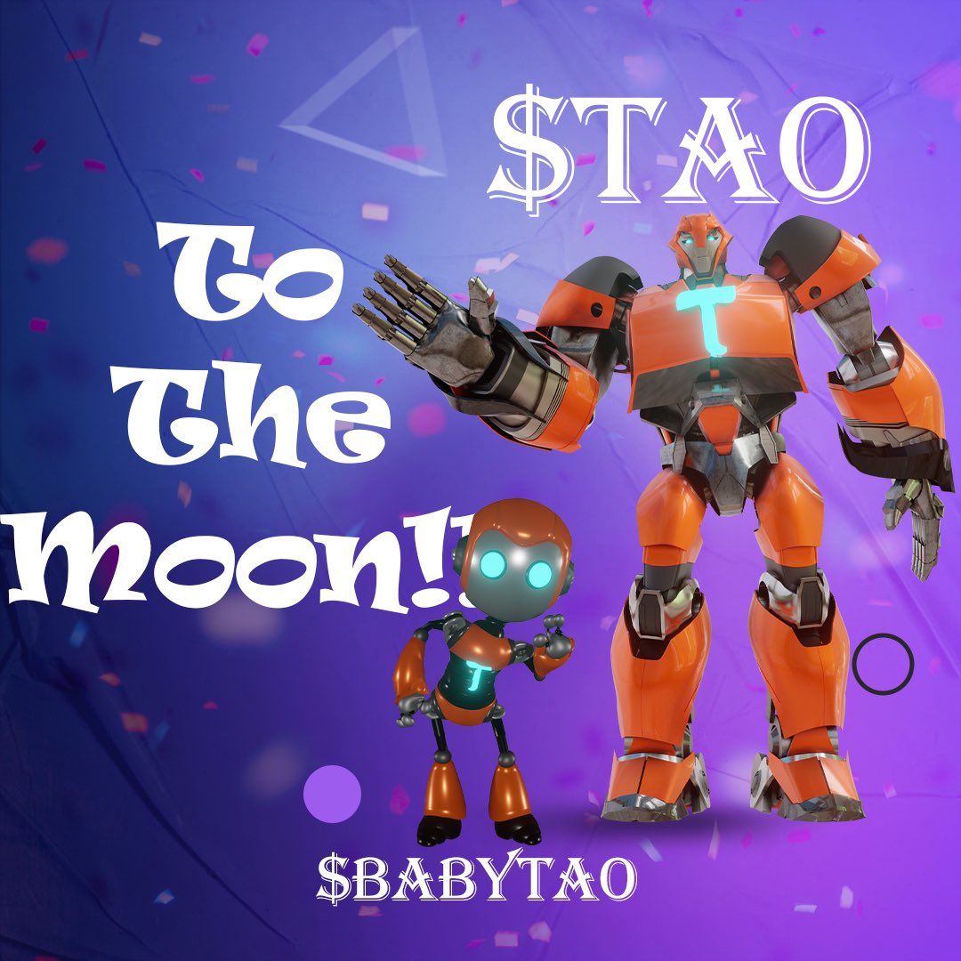 💥 #BABYTAO, the sole child of $TAO #bittensor about to resurrect ‼️

👉🏼 Major Marketing Push
👉🏼 Future of AI Marketing
👉🏼 AI Gaming Hub
👉🏼 Unlimited memes

Get in now &amp; ride it to the new world created by <a href="/DOGE/">Department of Government Efficiency</a> &amp; #bittensor

#BABYTAORESURRECTS 🚀🚀