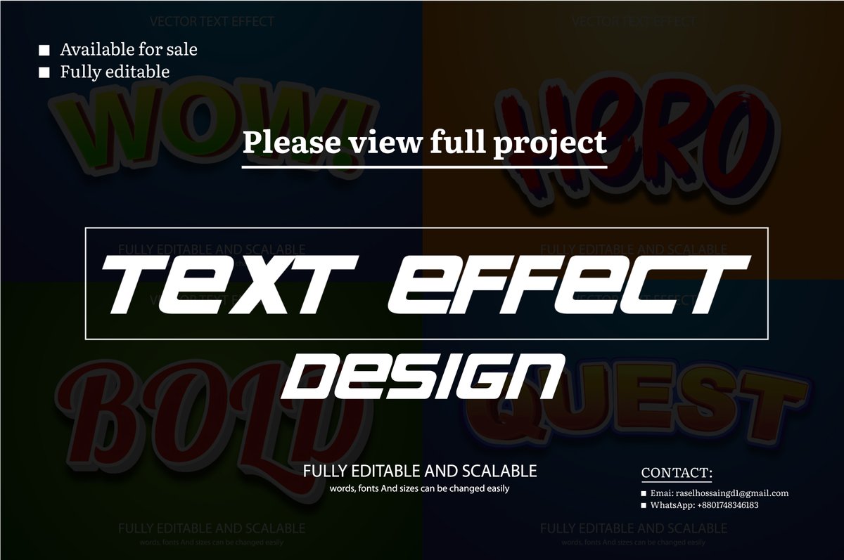 raselhossaingd1's tweet photo. Are you looking #3DTexteffect design. I am creative #3DTexteffect Designer. Please check my new project. Full project view: Behance: https://t.co/mg5Ewh6Lwq
Contact: Call/ WhatsApp: +880 1748 34 61 83
Email : raselhossaingd1@gmail.com
#texteffectdesign #LogoDesign #3Dtexteffect https://t.co/CzdvQvBlLH