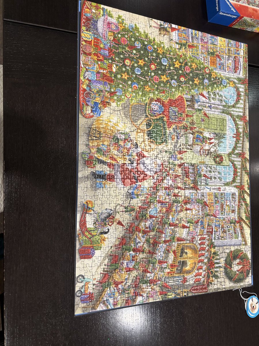 Christmas tree is up and the house smells good!  The family has also completed our first of many 1000 piece puzzles!  I know the season is busy with concerts, tournaments, and other commitments but I do like the 10min time out to add 5 pieces a day to a puzzle!