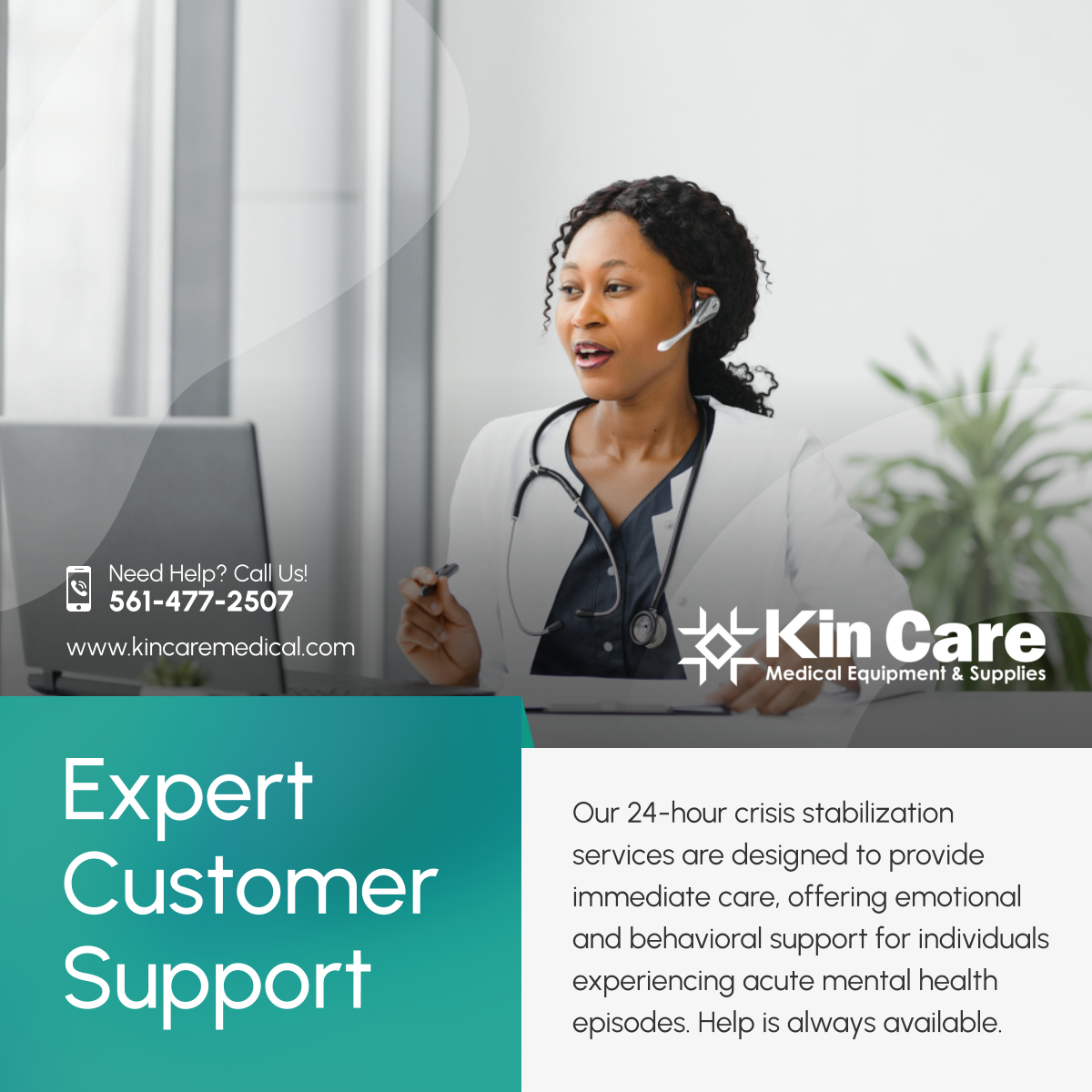 KinCareMedical's tweet photo. At Kin Care Medical Equipment &amp; Supplies, our expert team is here to provide you with the best advice for your medical supply needs. Let us assist you today! 

#BocaRatonFL #MedicalSupplies #CustomerService https://t.co/vRpF4vwpE5
