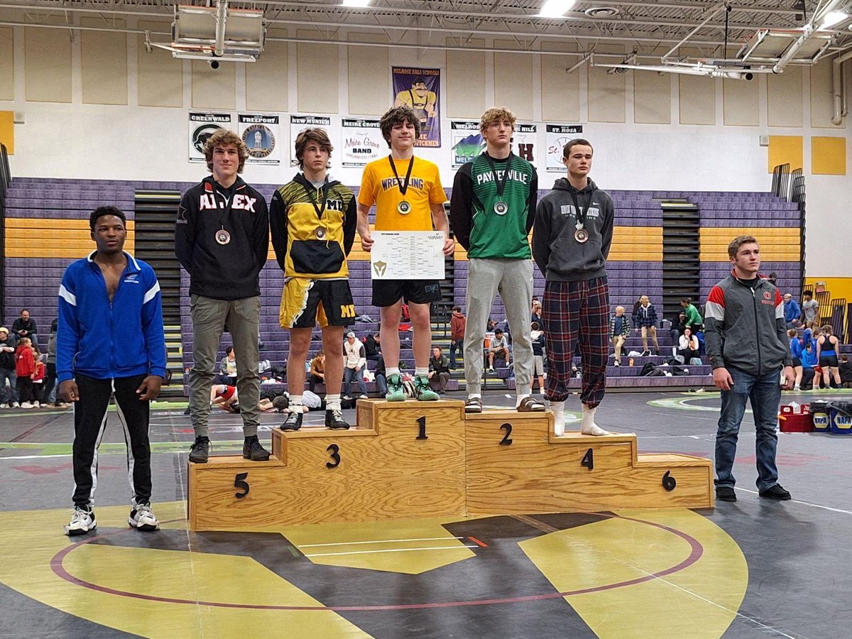 Winning the title at 152 pounds in Melrose today is Elias Motta!! Great day Elias!! #HeIsAn8thGrader