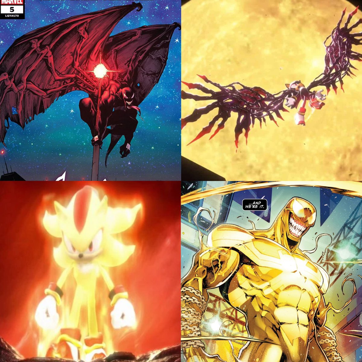 Equivalent Exchange I guess

Shadow gets the Wings
Venom gets the Super Form