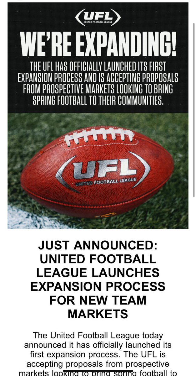 What would it take to bring UFL spring football to San Diego? I thought the AAF Fleet did well in SD compared to other AAF teams. We’ve proven we’re a sports town. Curious what the <a href="/TheUFL/">United Football League</a> franchise expansion fee is. 

“The UFL is accepting proposals from prospective markets