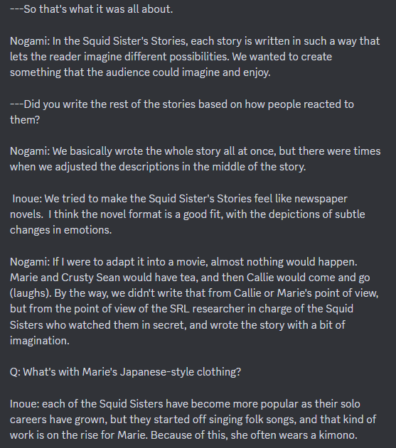 rassicas's tweet photo. Another excerpt from that rare 2017 Nintendo Dream issue,  focusing on the Squid Sisters in Splatoon 2. https://t.co/g0oLa5jacZ