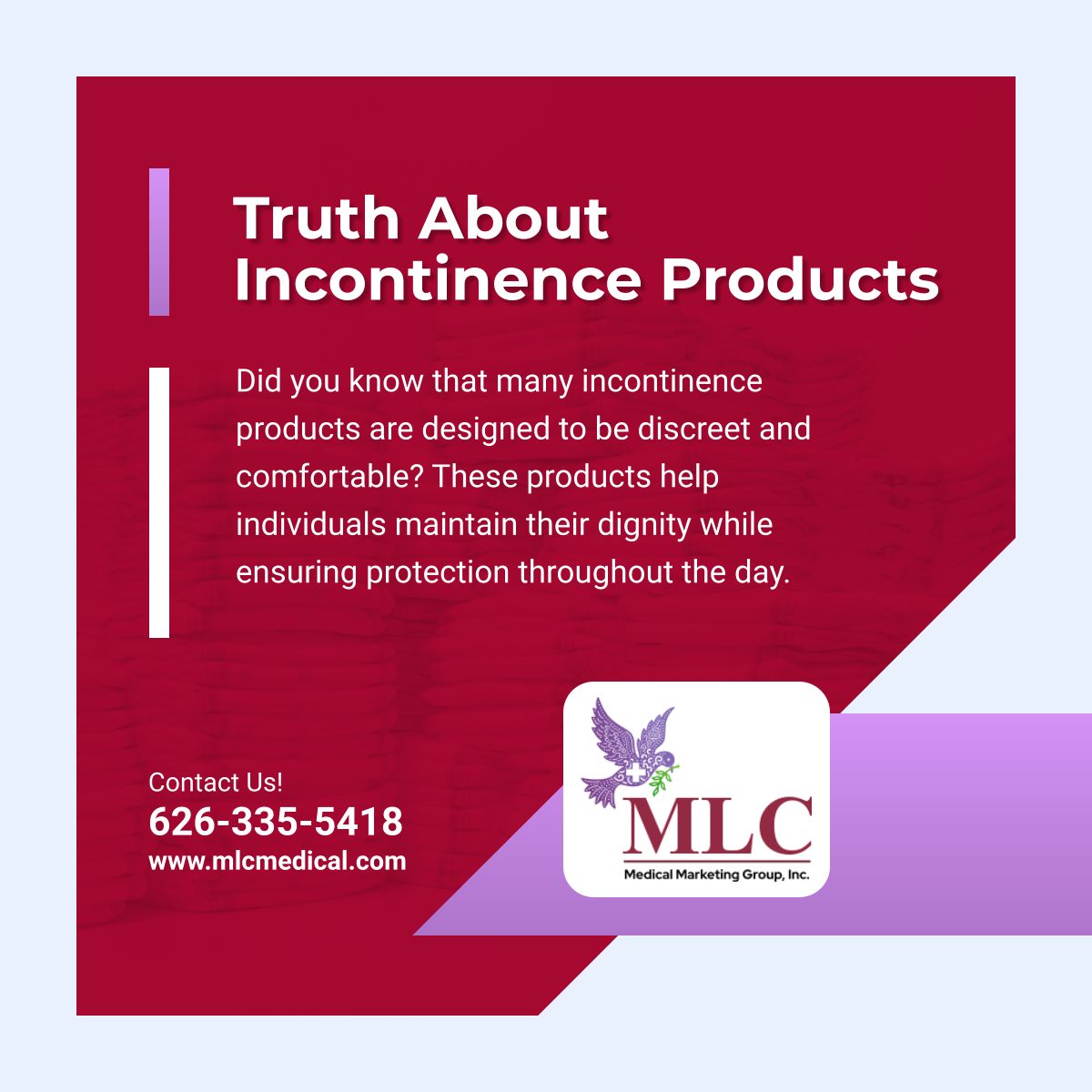 mlcmedical's tweet image. Incontinence doesn’t have to affect your confidence. With the right products, you can stay comfortable and secure. Explore the options that are designed to fit your lifestyle.  

#IncontinenceSolutions #ComfortableLiving #HealthyLifestyle