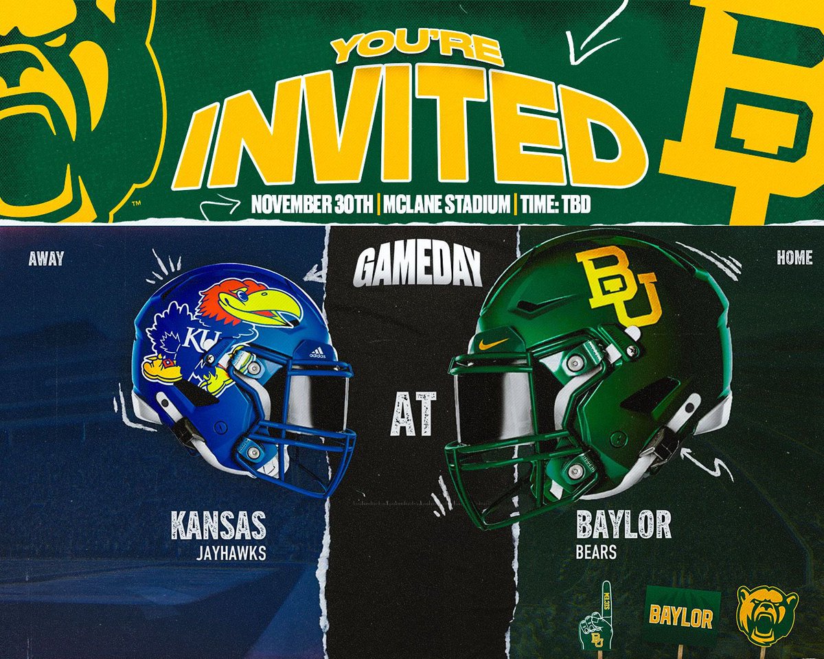 I will be attending Baylor game this Saturday against Kansas. Thanks for the invite <a href="/DekaneyFootball/">Dekaney Football</a> <a href="/adub2831/">Adub2831</a> @BU_CoachCollins <a href="/CoachKSmith__/">Kelvin Smith, M.Ed.</a>