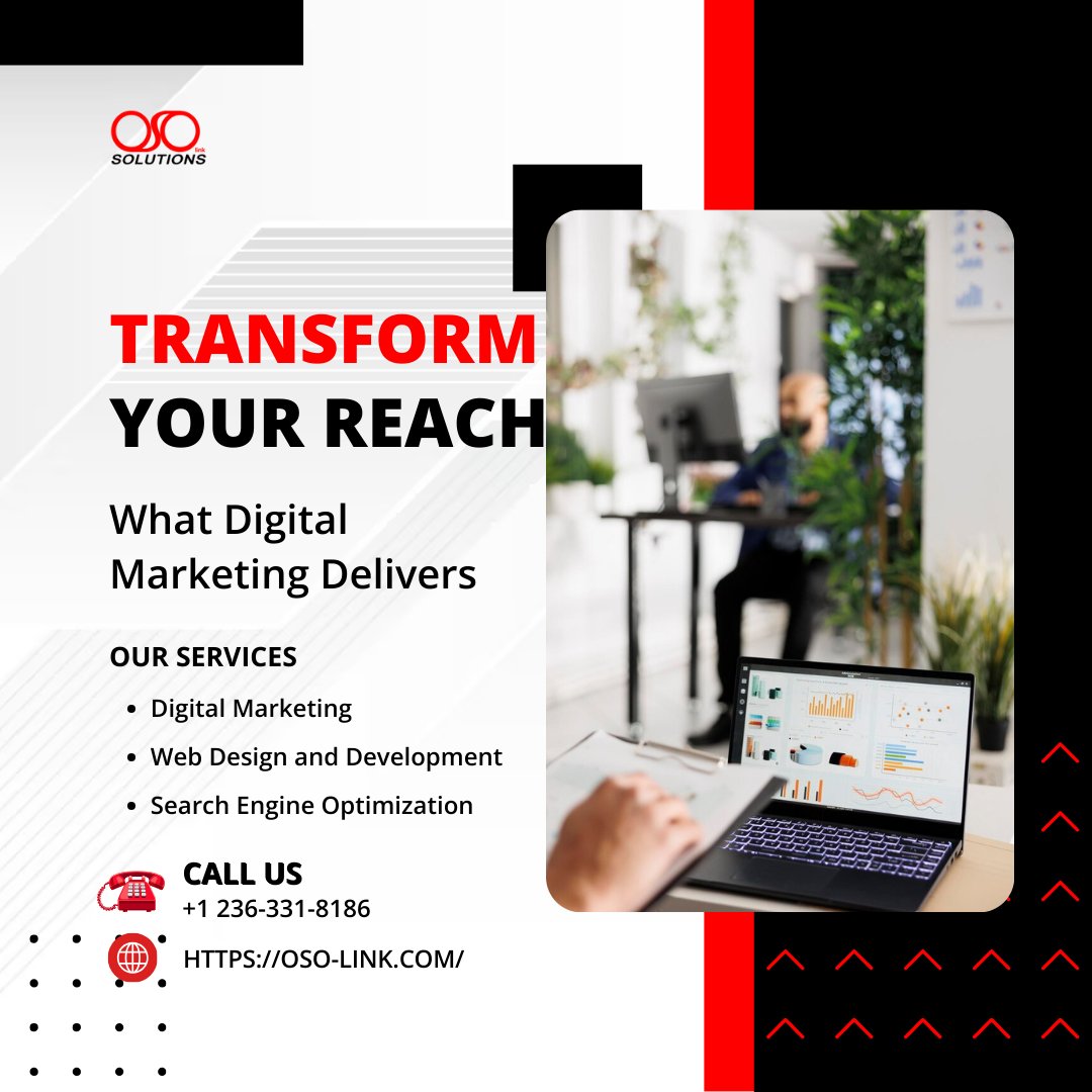 osolinkcanada's tweet image. At OSOLINK Solutions, we deliver tailored strategies to help your business thrive in the online world. 

𝗖𝗢𝗡𝗧𝗔𝗖𝗧 𝗨𝗦 𝗛𝗘𝗥𝗘:
info@oso-link.com
+1 236 331 8186
oso-link.com

#DigitalMarketing #BoostYourReach #BusinessGrowth #OnlineVisibility